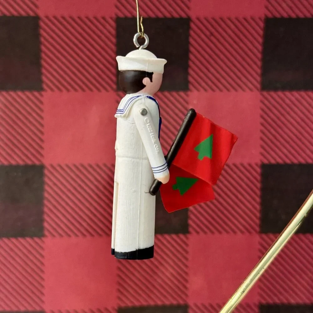 1987 Hallmark Clothespin Soldier #6 Vintage Christmas Keepsake Ornament | Sailor